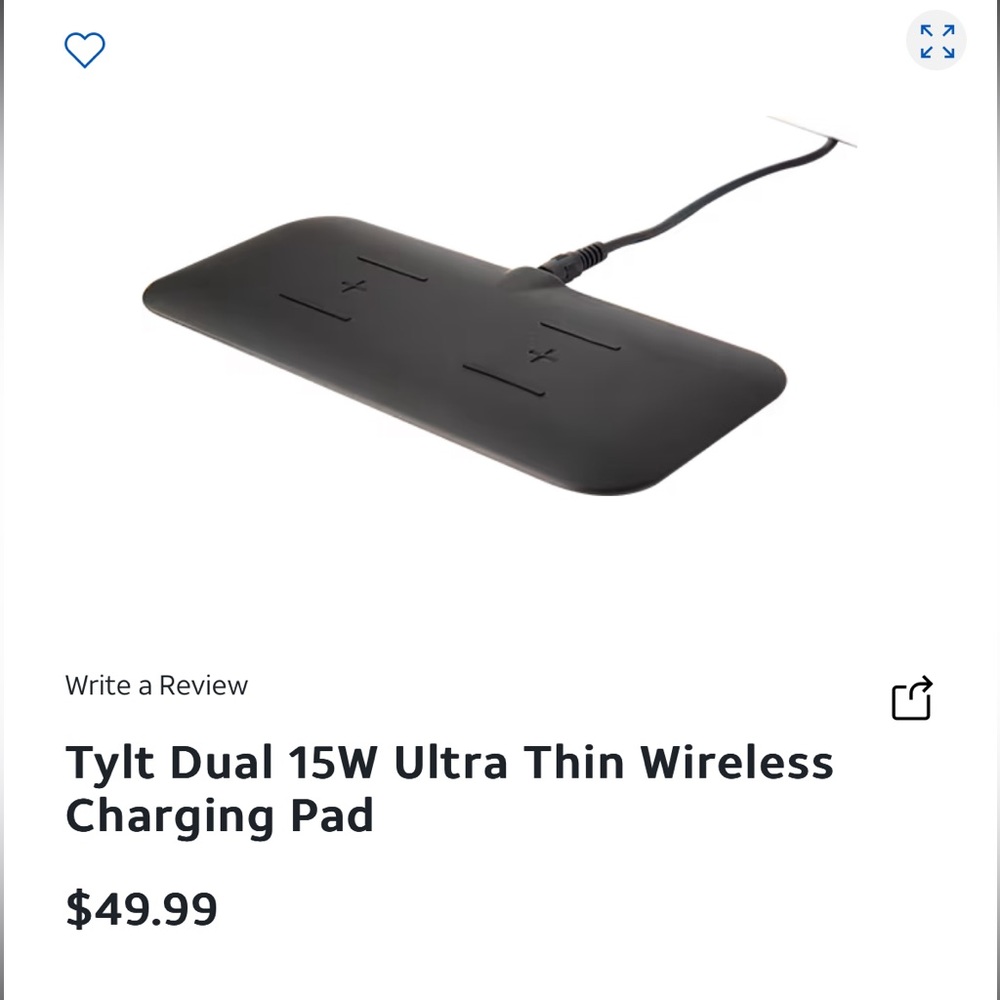 Tylt dual wireless charger